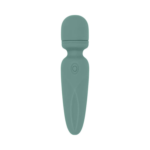 Evolved Novelties Rumble Wand Vibrator — Green, Silicone, USB Rechargeable - EN-RS-6848-2