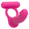 CalExotics Double Diver Rechargeable Cock Ring — Silicone, Pink - SE1844153