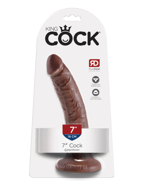 Pipedream King Cock 7-Inch Dildo — Brown - PD5502-29