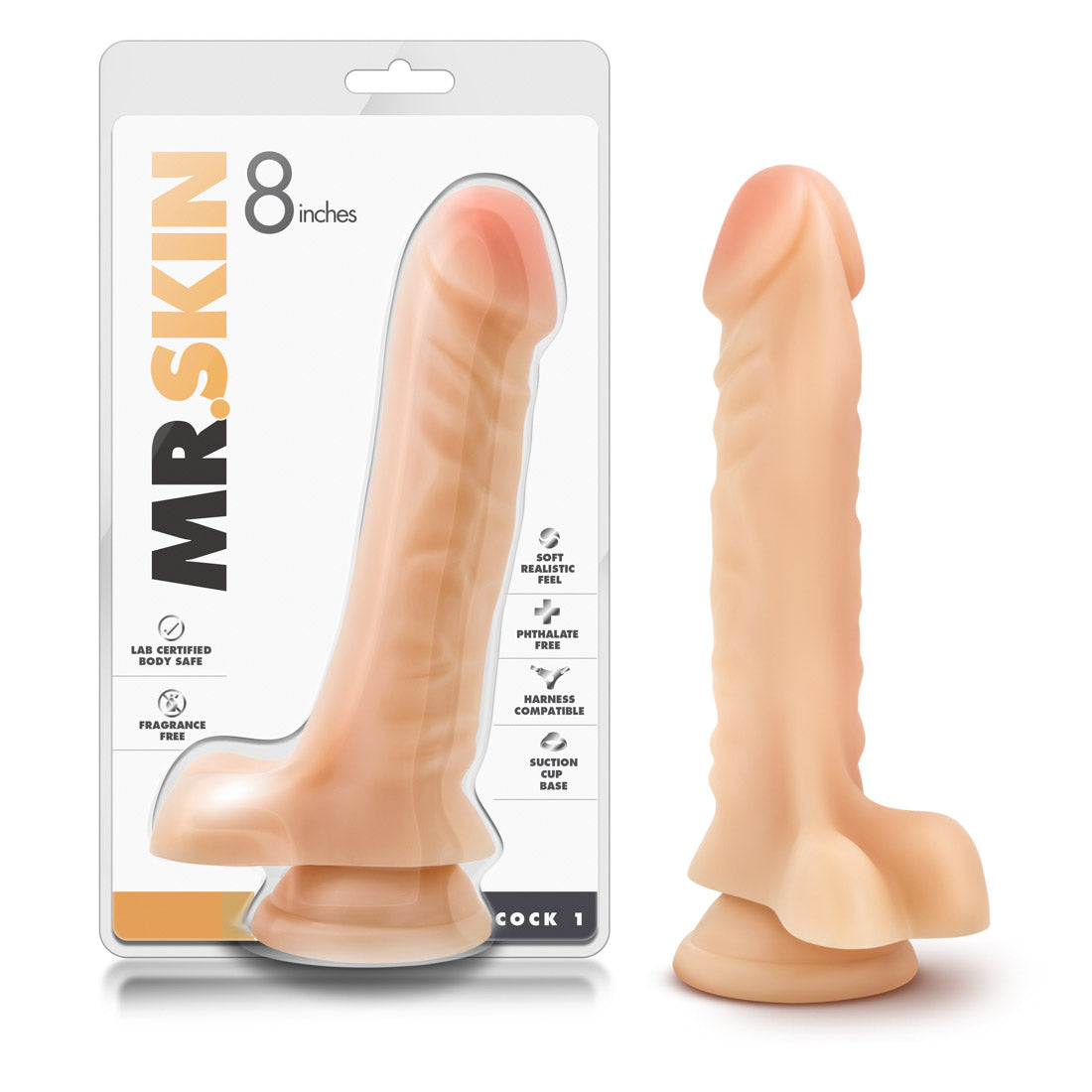 Blush Dr. Skin Cock 1 Dildo — Insertable 7.5 in - BL-28413