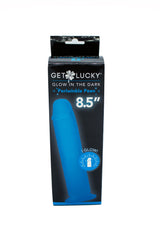 Glow-in-the-Dark Periwinkle Peen Dildo 8.5"