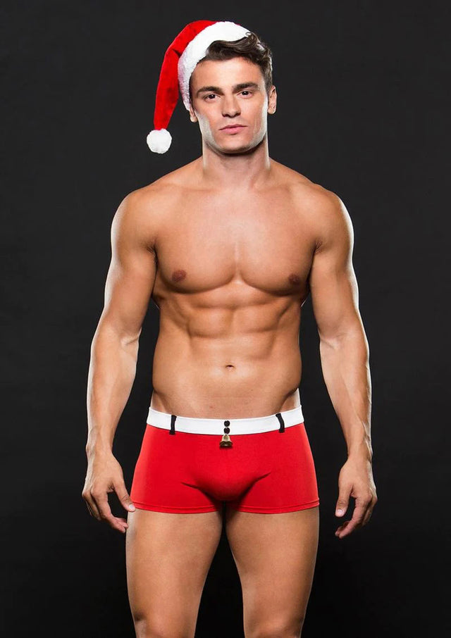 Envy Menswear 2-Piece Sexy Santa Set — Medium/Large Red - EV-BLEC07REDML