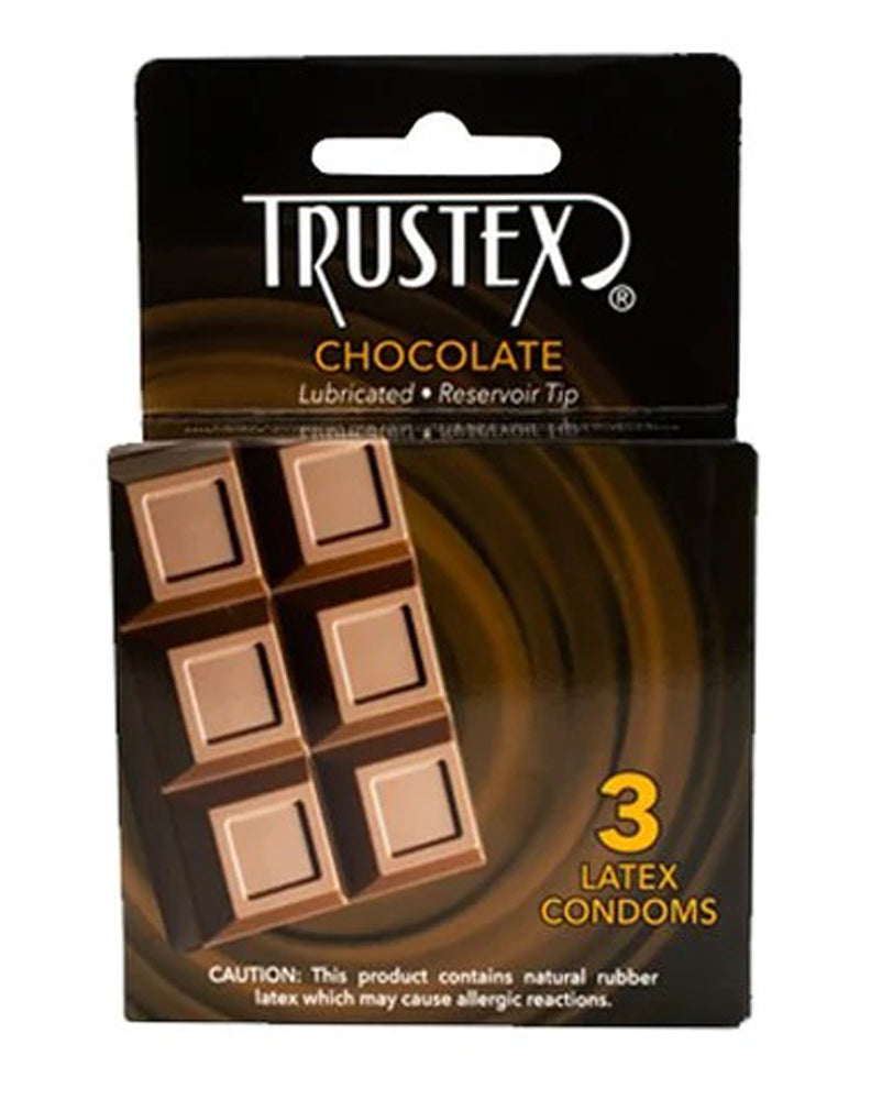 Paradise Marketing Trustex Chocolate Flavored Lubricated Condoms — 3 Pack - AL-4020