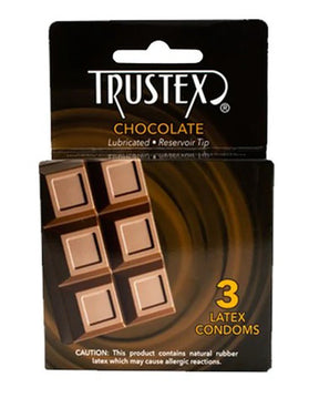 Paradise Marketing Trustex Chocolate Flavored Lubricated Condoms — 3 Pack - AL-4020