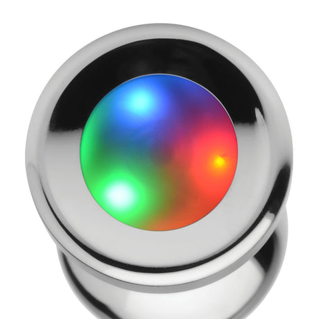 XR Brands Light Up Small Anal Plug — 3 LED Patterns, Nickel-Free - BTYS-AG173-SMALL