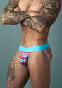 Male Power Soo Cumfy Gingham Jock — 95% Bamboo / 5% Spandex, Small/Medium - MP-349306GIS