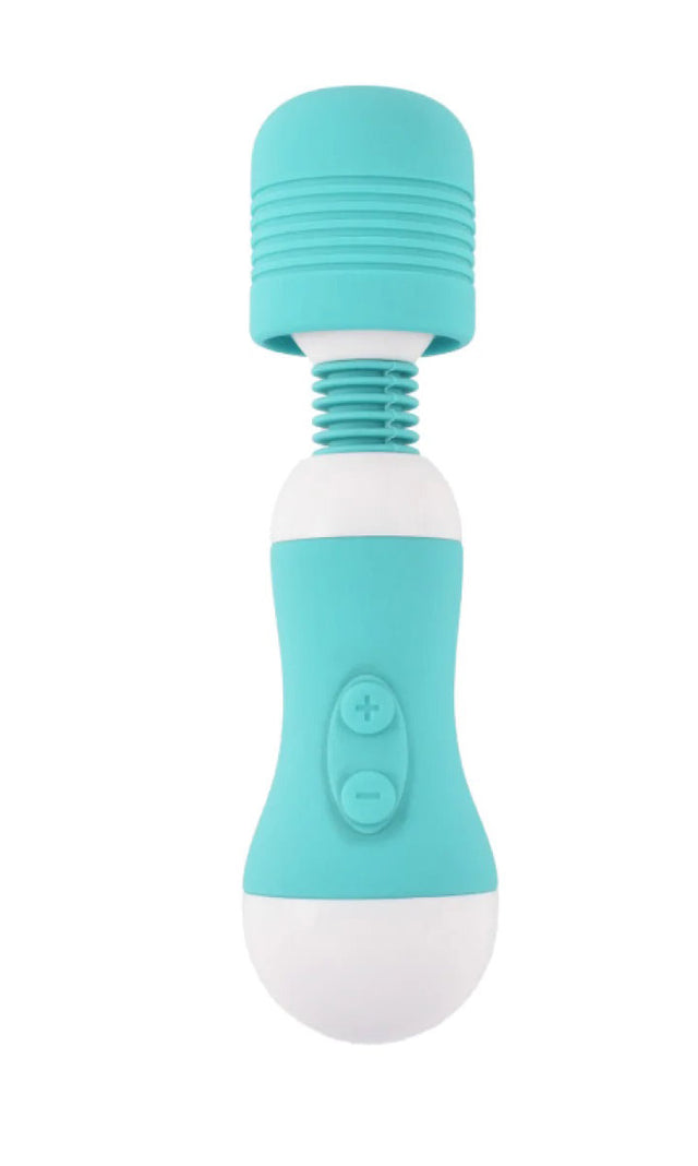 SI Novelties Yorokobi Rechargeable Mini Wand Massager — Teal, 4.25 in - SI-61203