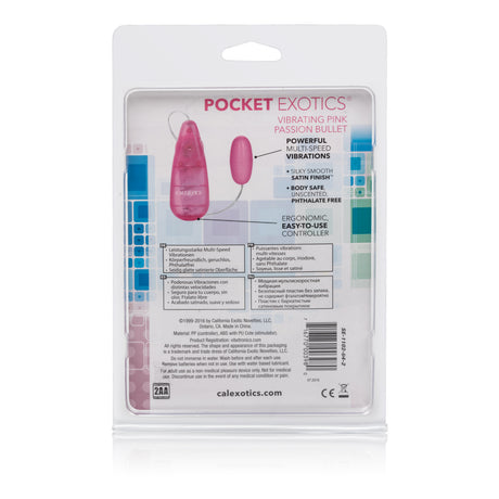 CalExotics Pocket Exotics Bullet Vibrator, Pink Passion - SE1102042