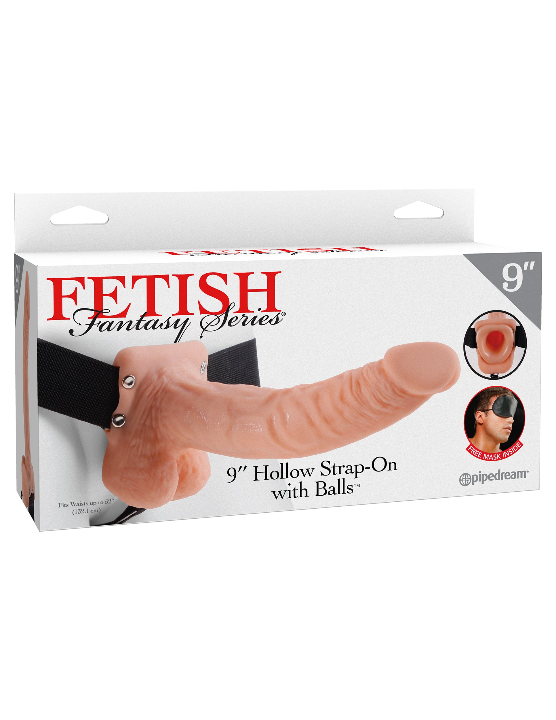 Fetish Fantasy Series 9 Inch Hollow Strap-on With Balls - Flesh by Pipedream