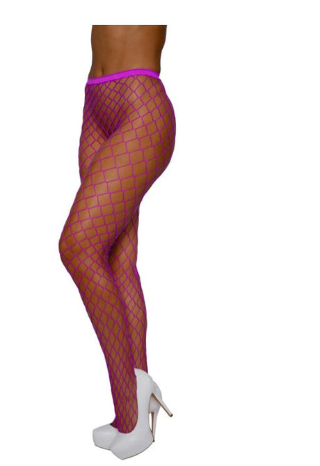 Dreamgirl Pantyhose Fence Net — One Size, Neon Magenta - DG-0010NMGOS