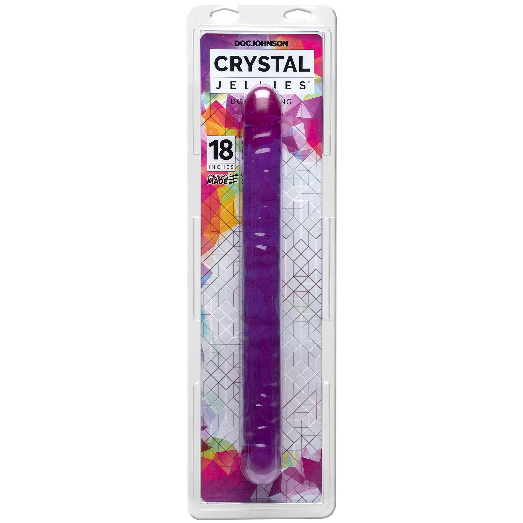 Crystal Jellies 18 Inch Double Dong - Purple by Doc Johnson