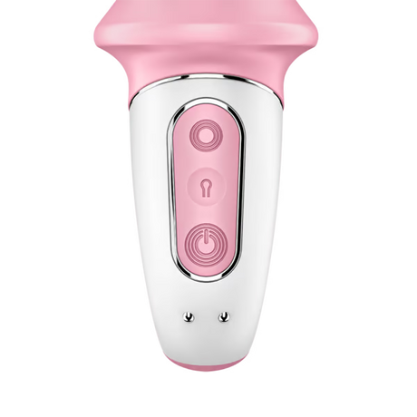 Satisfyer Air Pump Booty 5+ Anal Vibrator — Inflatable Shaft (Red) - SF8551