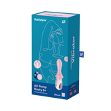 Satisfyer Air Pump Booty 5+ Anal Vibrator — Inflatable Shaft (Red) - SF8551