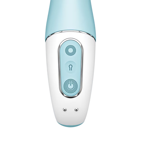 Satisfyer Air Pump 5 Connect Vibrator — Inflatable Shaft, Turquoise - SAT-J2018-252
