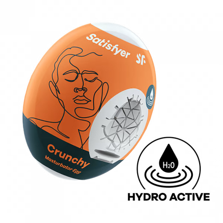 Satisfyer Crunchy Masturbator Egg — Single-Use Orange - SAT-9043408