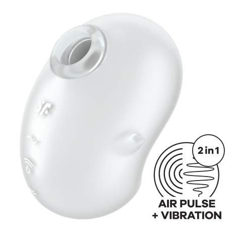 Satisfyer Cutie Ghost Air-Pulse Clitoral Vibrator, White - SF7865