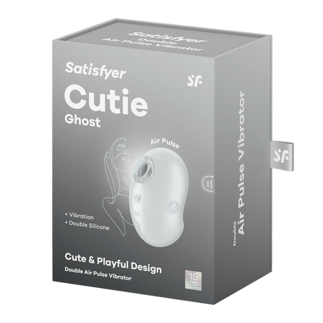 Satisfyer Cutie Ghost Air-Pulse Clitoral Vibrator, White - SF7865