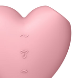 Satisfyer Cutie Heart Clitoral Vibrator — Light Red - SF1604
