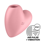Satisfyer Cutie Heart Clitoral Vibrator — Light Red - SF1604