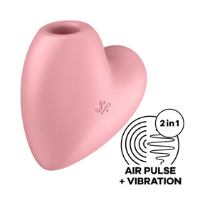 Satisfyer Cutie Heart Clitoral Vibrator — Light Red - SF1604