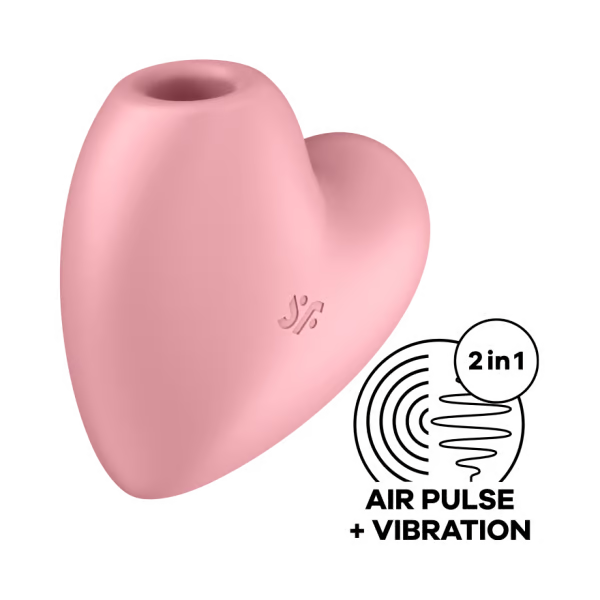 Satisfyer Cutie Heart Clitoral Vibrator — Light Red - SF1604