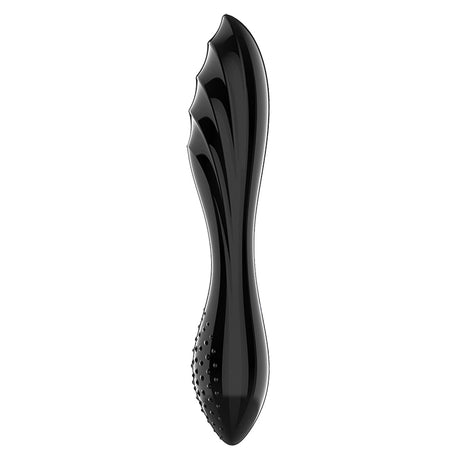Satisfyer Dazzling Crystal Glass Dildo, Black - SF5924