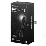 Satisfyer Dazzling Crystal Glass Dildo, Black - SF5924