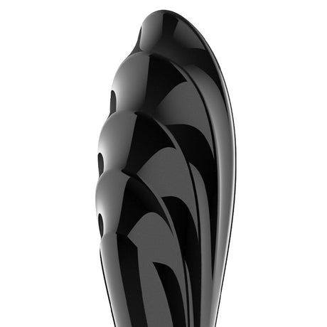 Satisfyer Dazzling Crystal Glass Dildo, Black - SF5924