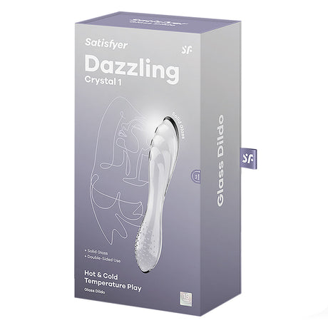 Satisfyer Dazzling Crystal Glass Dildo — Transparent - SF5658