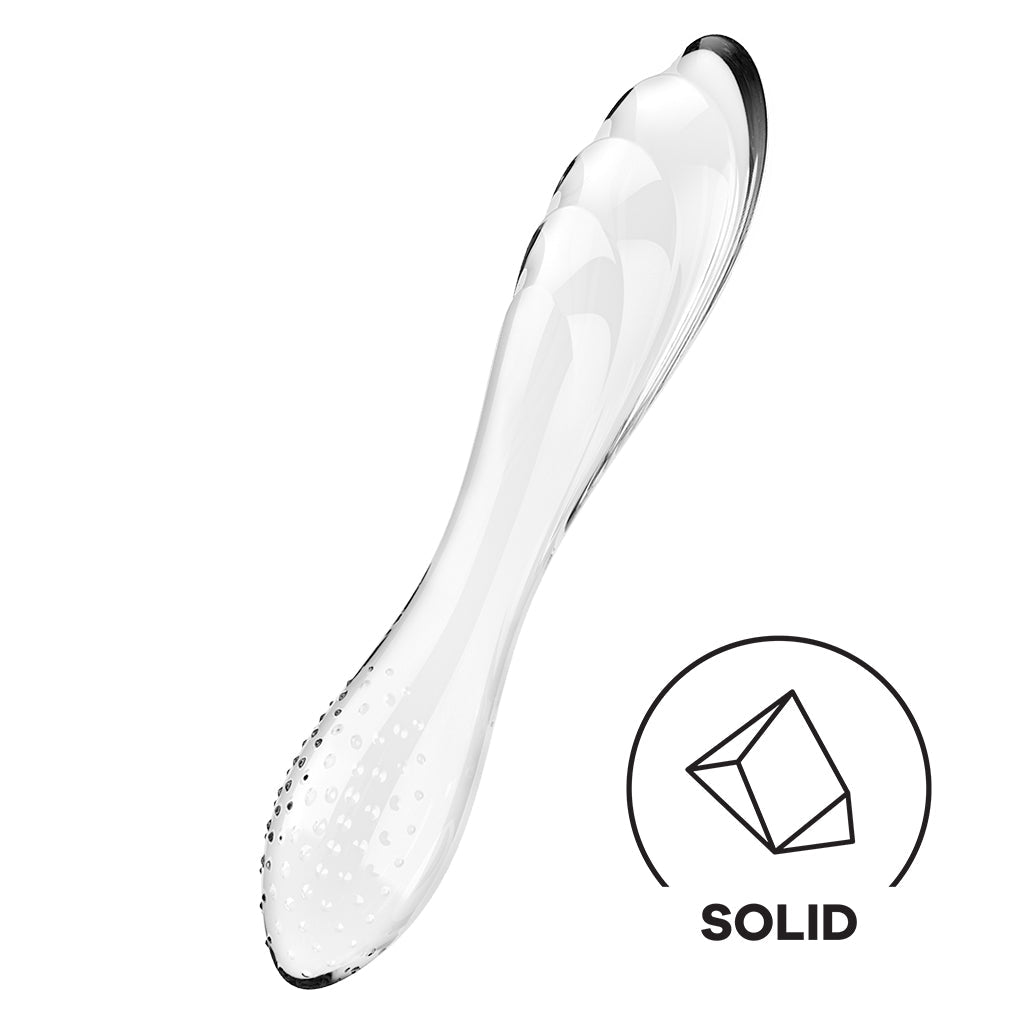 Satisfyer Dazzling Crystal Glass Dildo — Transparent - SF5658