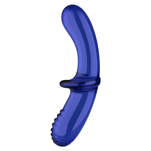 Satisfyer Double Crystal Borosilicate Glass Dildo — Light Blue - SF5931