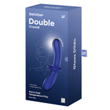 Satisfyer Double Crystal Borosilicate Glass Dildo — Light Blue - SF5931
