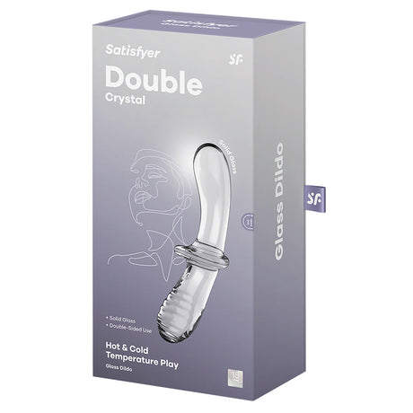 Satisfyer Double Crystal Borosilicate Glass Dildo — Transparent - SF5665