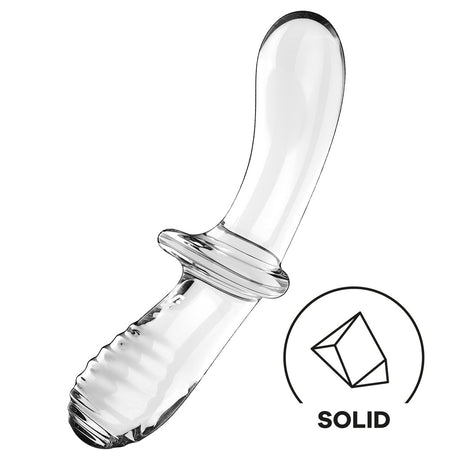 Satisfyer Double Crystal Borosilicate Glass Dildo — Transparent - SF5665