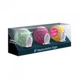 Satisfyer Masturbator Egg 3‑Piece Set (Riffle, Bubble, Fierce) - SAT-4001807