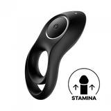 Satisfyer Legendary Duo Vibrating Cock Ring — Black - SAT-J2008-27
