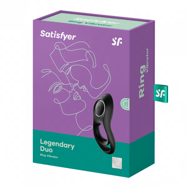 Satisfyer Legendary Duo Vibrating Cock Ring — Black - SAT-J2008-27