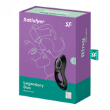 Satisfyer Legendary Duo Vibrating Cock Ring — Black - SAT-J2008-27