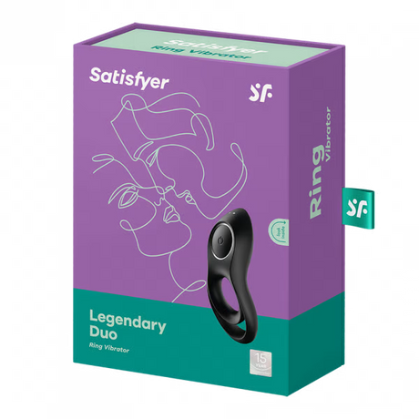 Satisfyer Legendary Duo Vibrating Cock Ring — Black - SAT-J2008-27
