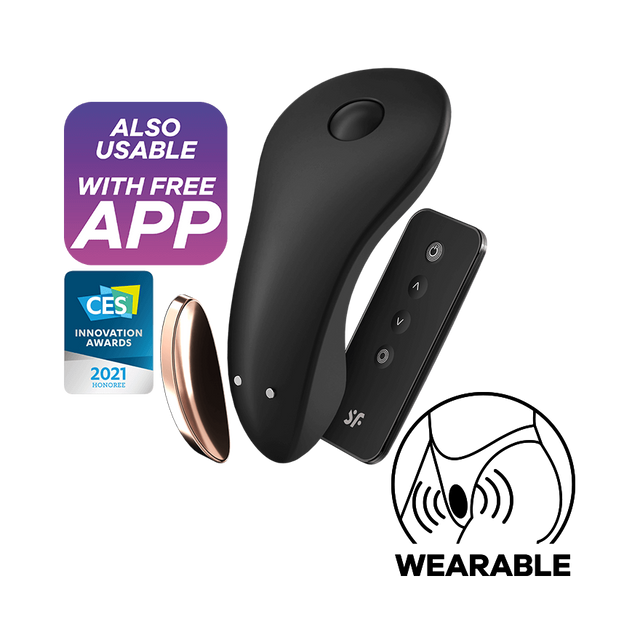 Satisfyer Little Secret Panty Vibrator — Remote & App Controlled, Black - J2018-97