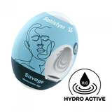 Satisfyer Masturbator Egg Single (Savage) — Light Blue - SAT-9043415