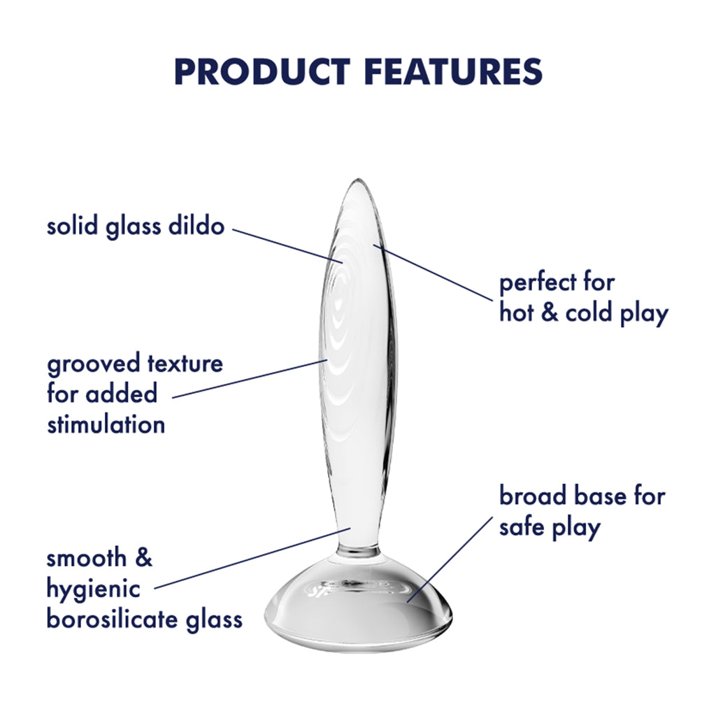 Satisfyer Sparkling Crystal Glass Anal Plug, 21 cm - SF5672