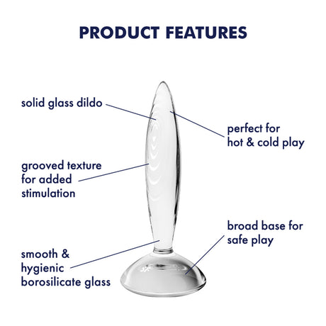 Satisfyer Sparkling Crystal Glass Anal Plug, 21 cm - SF5672