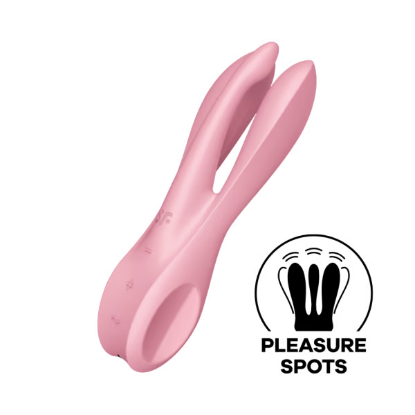 Satisfyer Threesome 1 Lay-On Vibrator — Pink - SAT-J2018-241-1