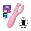 Satisfyer Threesome 4 Connect App Vibrator — Pink - SAT-J2018-245-2