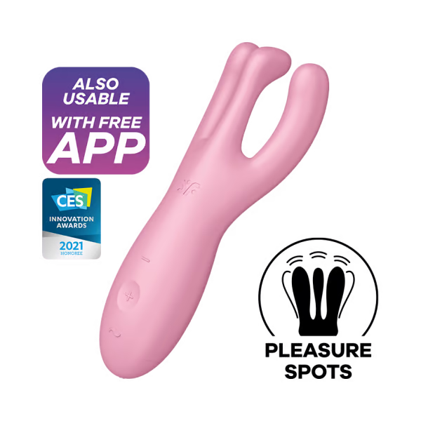 Satisfyer Threesome 4 Connect App Vibrator — Pink - SAT-J2018-245-2
