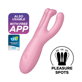 Satisfyer Threesome 4 Connect App Vibrator — Pink - SAT-J2018-245-2
