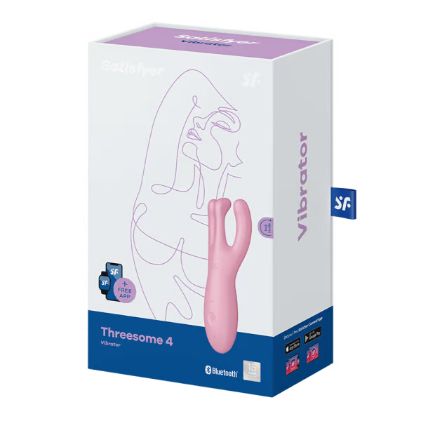 Satisfyer Threesome 4 Connect App Vibrator — Pink - SAT-J2018-245-2