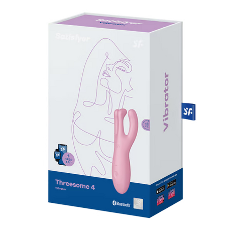 Satisfyer Threesome 4 Connect App Vibrator — Pink - SAT-J2018-245-2