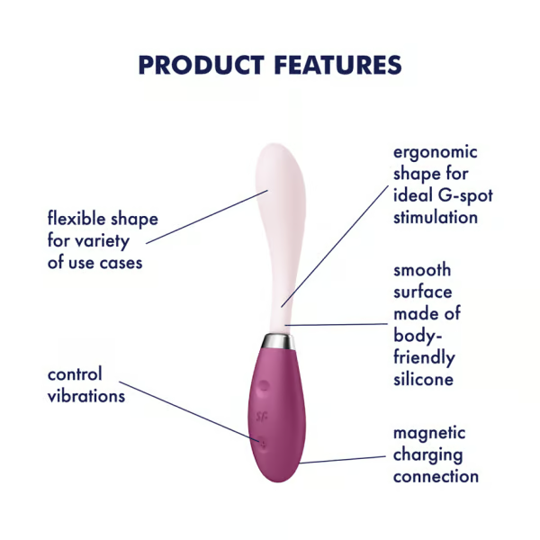 Satisfyer G-Spot Flex 3 Vibrator — Red - SAT-J2018-297-2